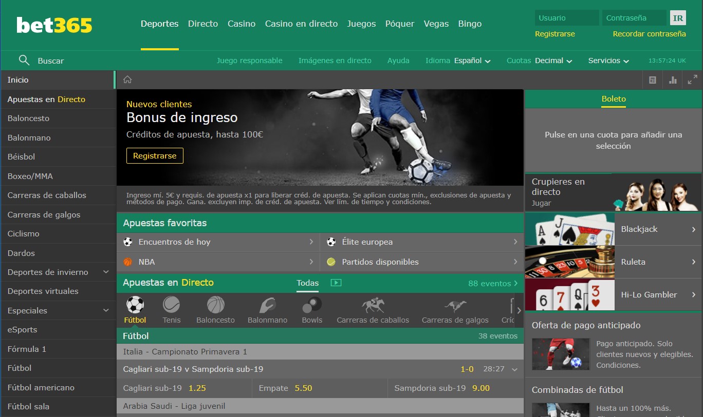 Bet365 Apuestas Deportivas | Reseñas, Opiniones, Bonos Y Promociones 2019